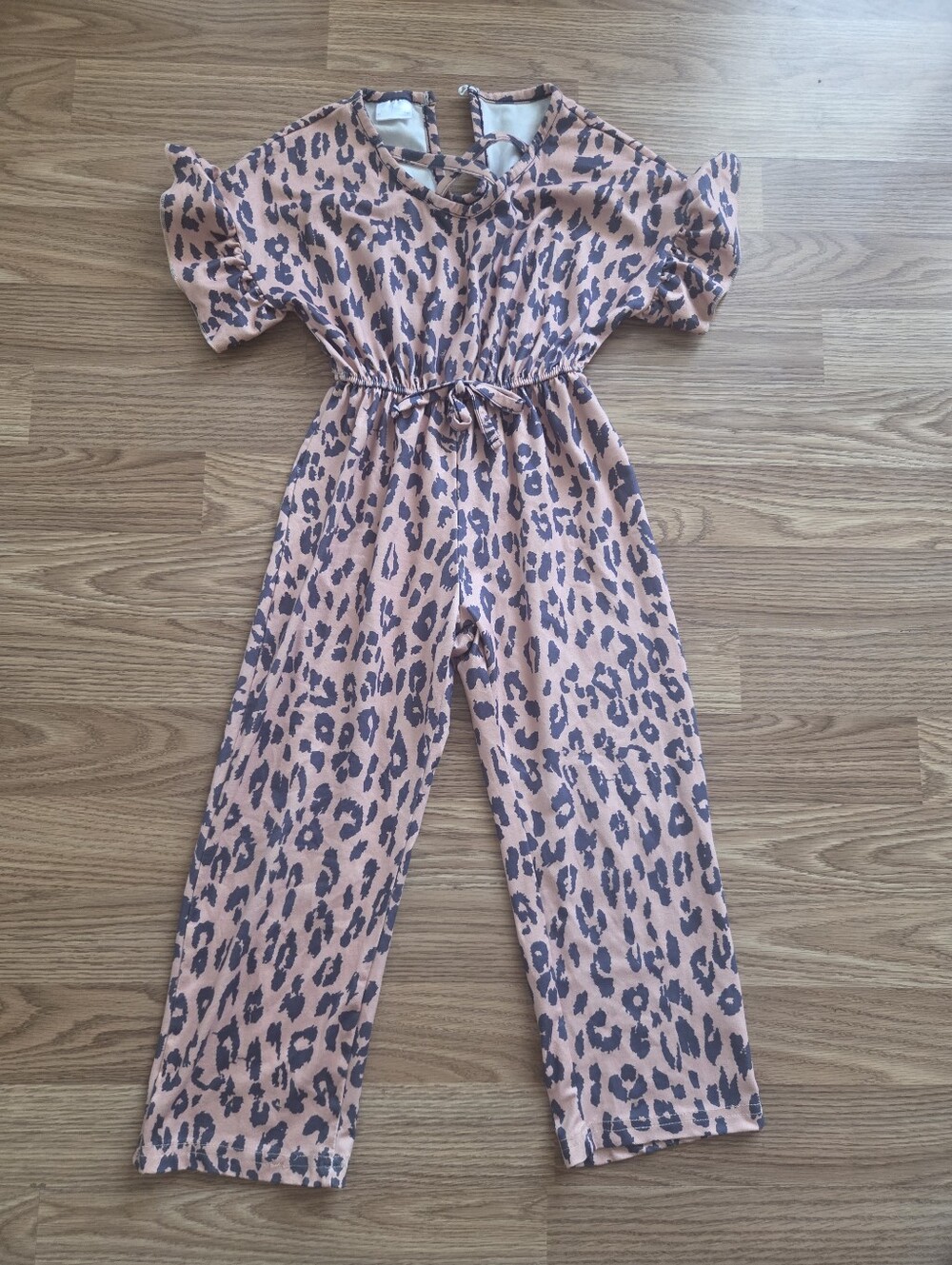 Leopard Print Peach Jumpsuit